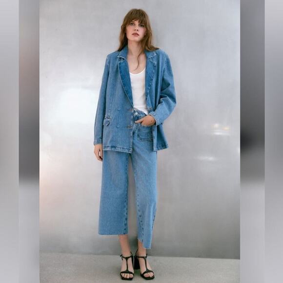 Zara Black BLOCK HEEL SANDALS Size 7.5 US - Picture 2 of 14